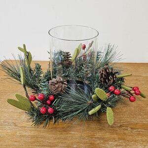 Holiday Candle Holder with decoration